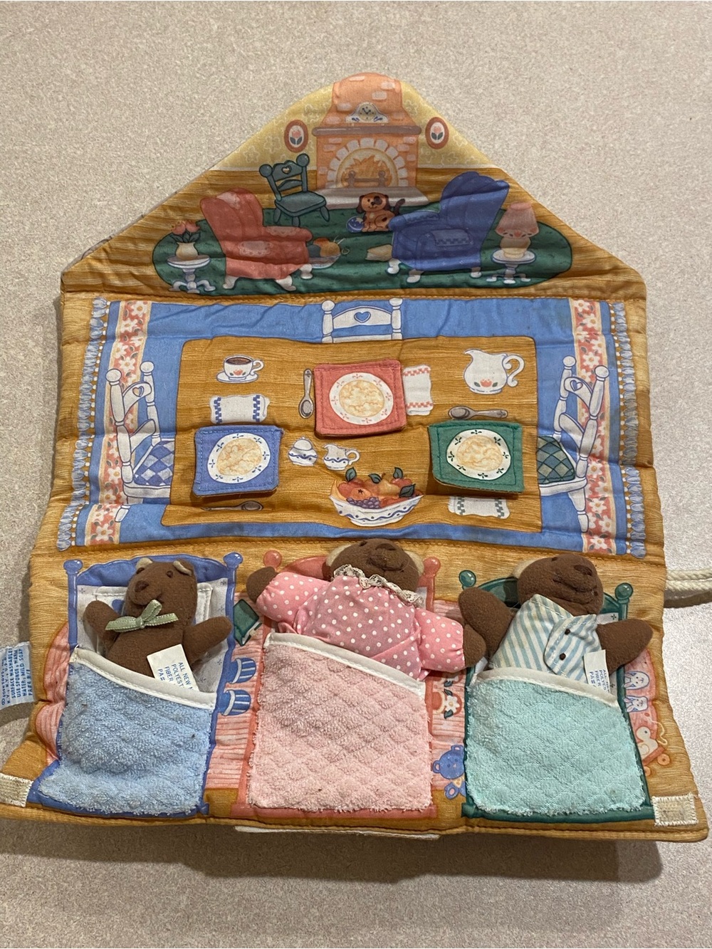 Eden Plush Cloth Fabric House from Goldilocks & Three Bears Story Complete RARE